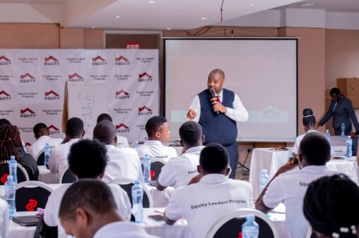 anthony-kituuka-managing-director-at-equity-bank-uganda-presents-the-banks-initiatives-to-elp-scholars-during-the-innovation-hub-rollout-at-eureka-place-hotel-in-ntinda-508x338-2