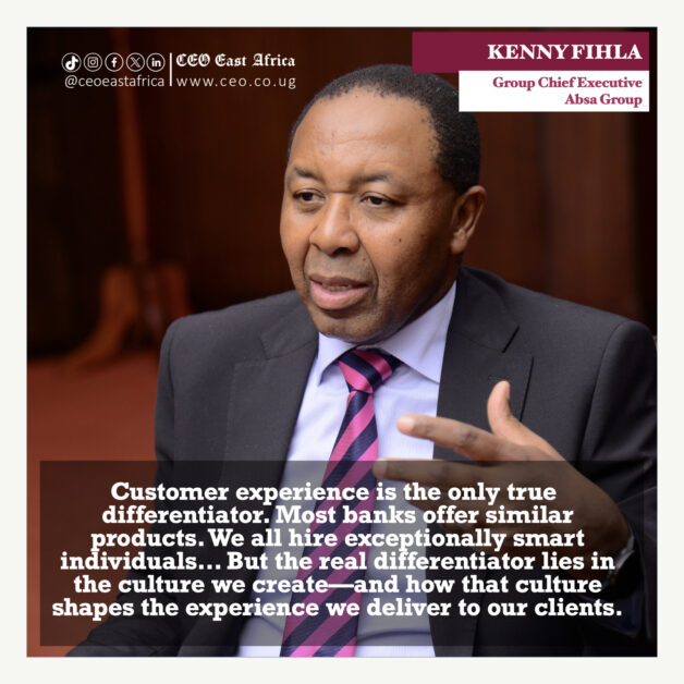 ceo-quotes-kenny-fihla-003-628x628-1-1 Kenny Fihla, Absa Group CEO, Absa Bank Africa, Absa Group strategy, Absa Uganda, African banking leadership, Infrastructure finance in Africa, Kenny Fihla Strategy for Absa, CEO East Africa Magazine, Africa Business News, Business News, Kenny Fihla Absa leadership interview, How Absa is driving growth in Africa, Banking sector priorities in Uganda, Role of banks in Africa’s infrastructure, Customer-centric banking strategy Absa, Future of banking in Sub-Saharan Africa, African banking trends 2025, Absa Africa growth strategy, Africa's Largest Banks,