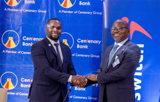 interswitch-uganda-country-general-manager-moris-seguya-l-and-centenary-bank-managing-director-fabian-kasi-r-while-announcing-the-partnership-531x338-2