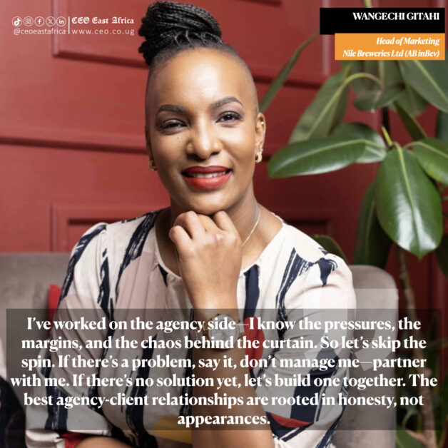 quotes-wangechi-gitahi-003-628x628-1-1 Explore this in-depth interview with Wangechi Gitahi, Head of Marketing at Nile Breweries Uganda, as she unpacks her philosophy on marketing leadership in East Africa—covering brand purpose and strategy, human-centered marketing, consumer empathy, creative agency dynamics, and ROI-driven marketing. A leading voice among women in marketing leadership and FMCG marketing in Africa, Wangechi shares insights on P&L ownership, authentic storytelling, and building trust across diverse consumer segments, including beer brand marketing.