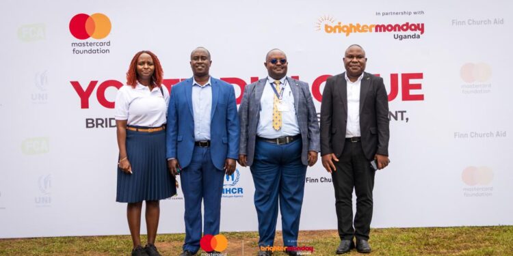 (L-R) | Pamela Kabahesi, Country Programs Lead - BrighterMonday Uganda, Dan Muganga - RDC Kiryandongo District, Geoffrey Mugabe - Rep. of the Office of the Prime Minister &  Stephen Ssenkima - Deputy Country Director, Finn Church Aid