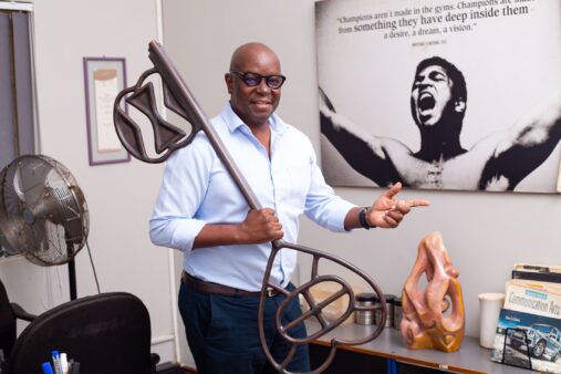 img_9108-507x338-1 David Galukande — advertising pioneer, co-founder of QG Saatchi & Saatchi — photographed in various professional and creative settings, reflecting on his career journey, industry awards, leadership in brand storytelling, embrace of MarTech innovation, and commitment to cultural authenticity, adaptability, and client-focused creativity in Uganda’s advertising industry.